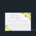 Lemon Italian Positano Guest’s Favorite Recipe Informatiekaartje<br><div class="desc">Lemon Italian Positano Guest’s Favorite Recipe Enclosure Card</div>