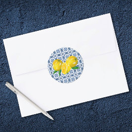 Lemon Italy Blue Tegel Wedding for Sticker