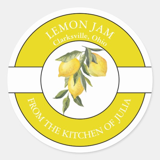 Lemon Jam Label (Voorkant)