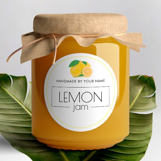 Lemon Jam Stickers met etiket voor kleine producte