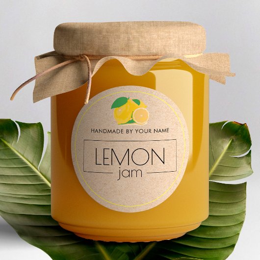 Lemon Jam Stickers met etiket voor kleine producte