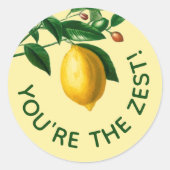 Lemon Je bent de beste klant waardering Ronde Sticker (Voorkant)