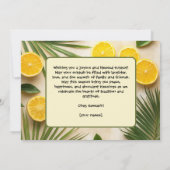 Lemon Joy Sukkot Wenskaart Kaart (Achterkant)