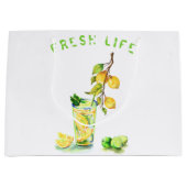 Lemon Juice Cool Drink Lemonade Gift Bag Groot Cadeauzakje (Voorkant)