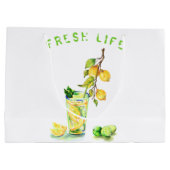 Lemon Juice Cool Drink Lemonade Gift Bag Groot Cadeauzakje (Achterkant)