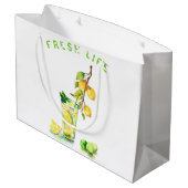 Lemon Juice Cool Drink Lemonade Gift Bag Groot Cadeauzakje (Achterkant Gekanteld)