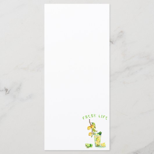 Lemon Juice Cool Drink Lemonade Summer Menu (Achterkant)