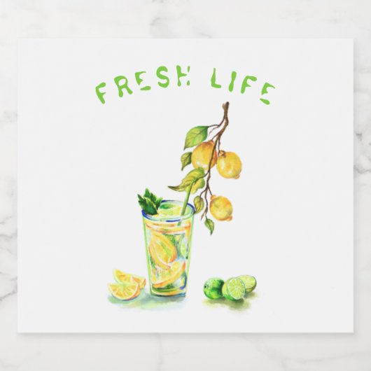 Lemon Juice Cool Drink Lemonade Summer Party Bier Etiket (Enkel label)