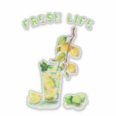 Lemon Juice Cool Drink Lemonade Summer Party Sticker (Voorkant)