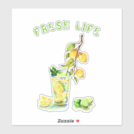 Lemon Juice Cool Drink Lemonade Summer Party Sticker