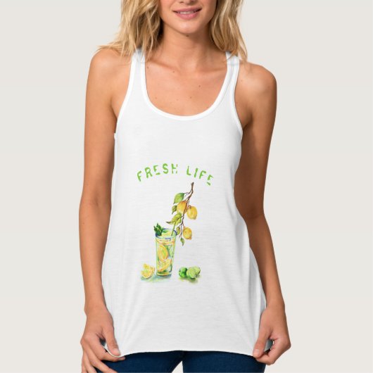 Lemon Juice Cool Drink Lemonade Summer Party Tanktop (Voorkant)