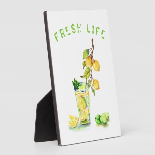 Lemon Juice Cool Drink Lemonade Summer Plaque Fotoplaat (Zijkant)