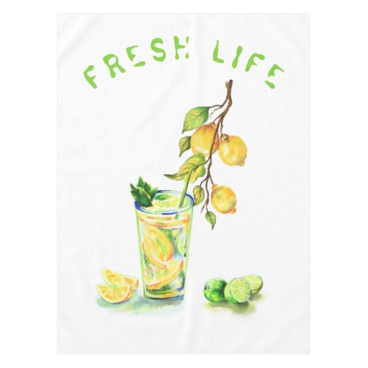 Lemon Juice Cool Drink Lemonade Tablecloth Gift Tafelkleed (Voorkant)
