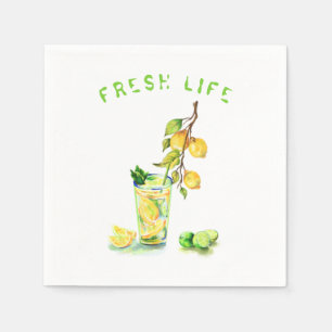 Lemon Juice Drink Lemonade Summer Party Napkins Servet
