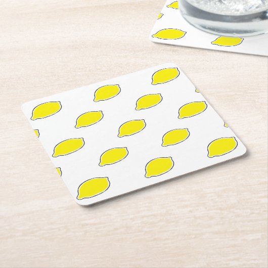 Lemon Kartonnen Onderzetters (Schuin)