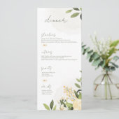 Lemon Kissed Bruiloftsmenu Menu (Staand voorkant)