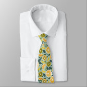 Lemon Kiwi Pattern Men's Necktie  Stropdas (Gebonden)
