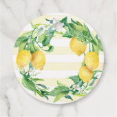 Lemon krans Waterverf Baby shower Dank u Bedankjes Labels (Achterkant)