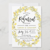 Lemon krans Waterverf repetitie uitnodiging (Voorkant)