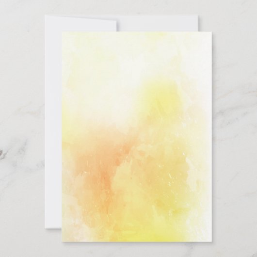 Lemon krans Waterverf repetitie uitnodiging (Achterkant)