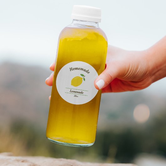 Lemon Label Sticker voor Homemade limonade of jam