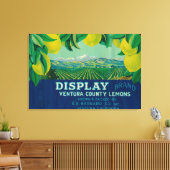Lemon LabelVentura, CA Canvas Afdruk (Insitu (Woonkamer))