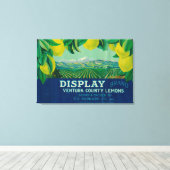 Lemon LabelVentura, CA Canvas Afdruk (Insitu (Houten vloer))