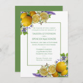 Lemon Lavender en MI Fresh Rustic Modern Boho Kaart (Voorkant / Achterkant)