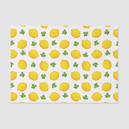 Lemon Leaf Fruit Pattern-deduplicatiedocument Tissuepapier (Voorkant)
