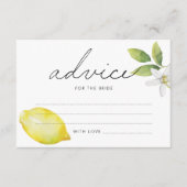 Lemon, Leaves & Floral Advice Kaart (Voorkant)