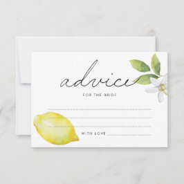 Lemon, Leaves & Floral Advice Kaart