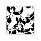 Lemon Leaves Flowers Foliage Seamless Pattern Rubberstempel (Afrduk)