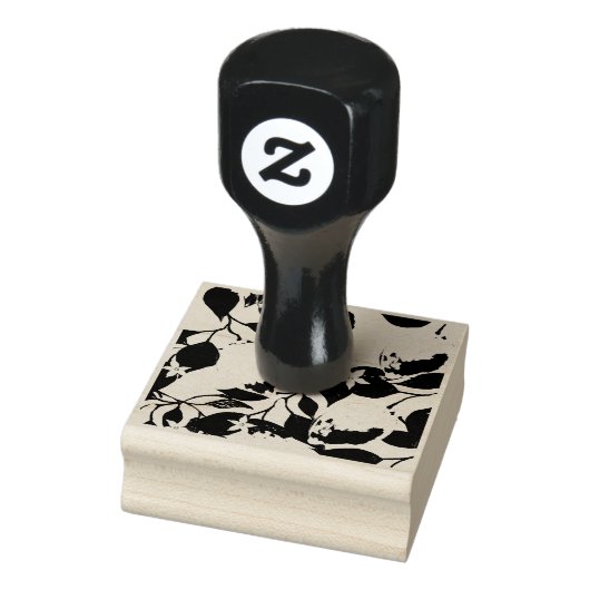 Lemon Leaves Flowers Foliage Seamless Pattern Rubberstempel (Stempel)