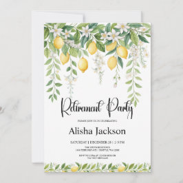 Lemon Leaves Retirement Party Invitation  Kaart