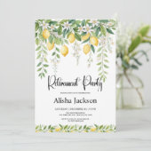 Lemon Leaves Retirement Party Invitation  Kaart (Staand voorkant)