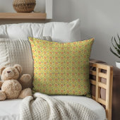 Lemon leaves white yellow Pattern  Kussen