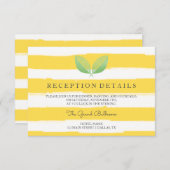 Lemon Leaves Yellow & Green | Ontvanggegevens Kaart (Voorkant / Achterkant)