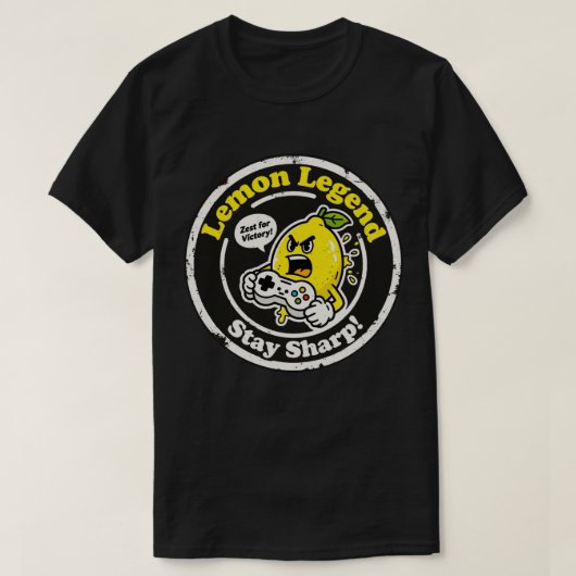 "Lemon Legend" Gaming Food Pun Graphic T-shirt (Design voorkant)
