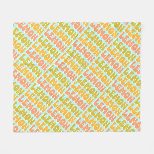 Lemon Lemon Retro Fleece Deken (Voorkant (Horizontaal))