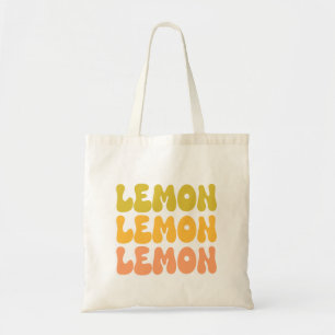 Lemon Lemon Retro Tote Bag