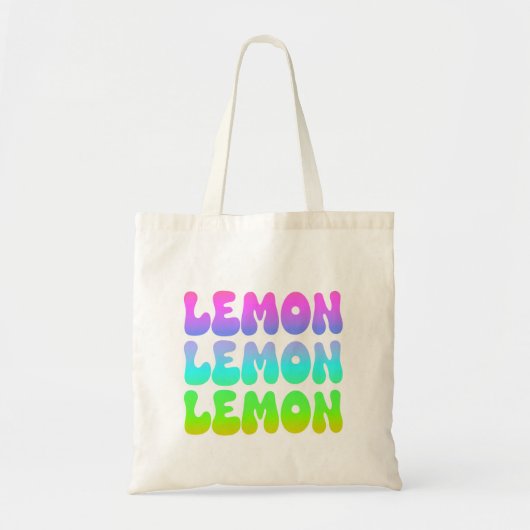 Lemon Lemon Retro Tote Bag (Voorkant)