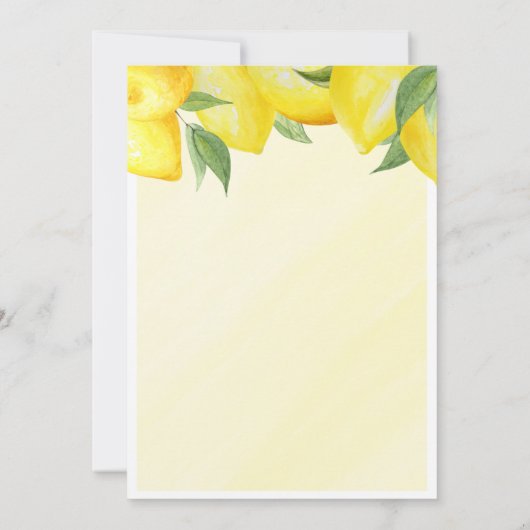 Lemon Lemonade Eerste Uitnodiging (Achterkant)
