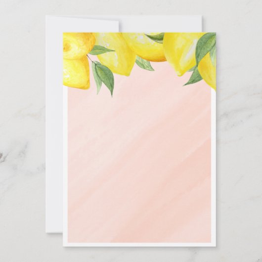 Lemon Lemonade Eerste Uitnodiging (Achterkant)