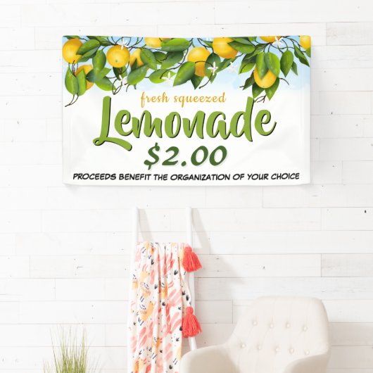 Lemon Lemonade Stand Fundraiser Spandoek (Insitu)