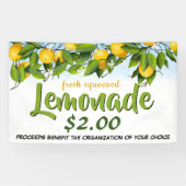 Lemon Lemonade Stand Fundraiser Spandoek (Horizontaal)