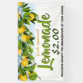 Lemon Lemonade Stand Fundraiser Spandoek (Verticaal)