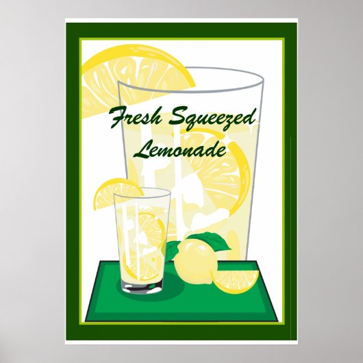 Lemon Lemons Lemonade Fresh Squeezed 20x18 Poster (Voorkant)
