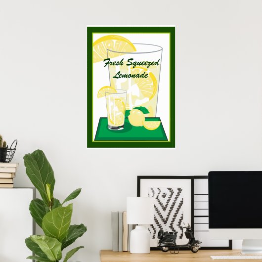 Lemon Lemons Lemonade Fresh Squeezed 20x18 Poster (Thuiskantoor)