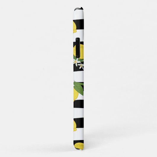 Lemon Lemons Yellow Black Stripes Case-Mate iPhone Case (Achterkant/rechts)