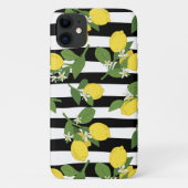 Lemon Lemons Yellow Black Stripes Case-Mate iPhone Case (Achterkant)